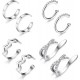 Ear Cuff Earrings For Women Non Pierced Cubic Zirconia Round Huggie Hoop Cartilage Clip On Conch Earring Cuffs Ear Cuff Earrings For Women Non Pierced Cubic Zirconia Round Huggie Hoop Cartilage Clip On Conch Earring Cuffs